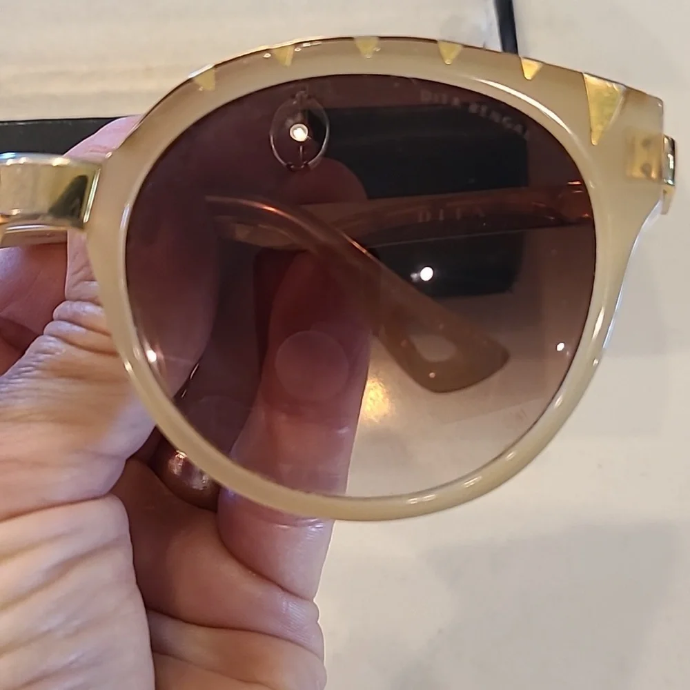 Vintage DITA Gold Bengal Sunglasses With Case